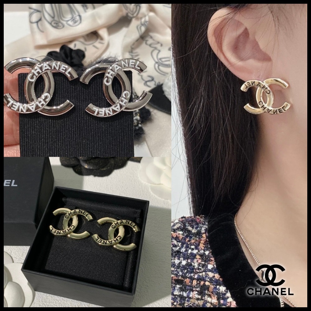 【CHANEL】CCロゴ入りピアス 25C