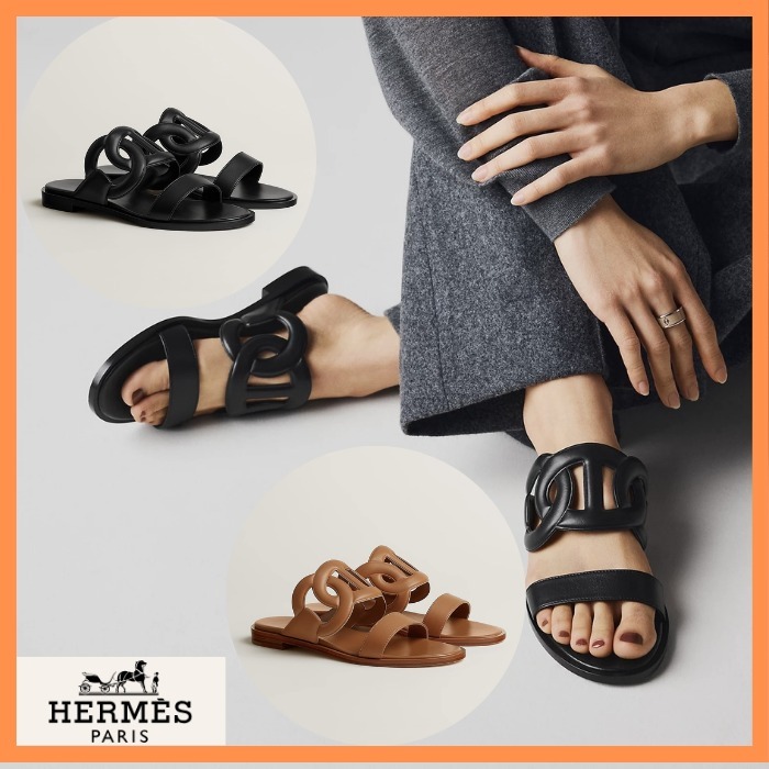 【贅沢な履き心地で魅せる】HERMES サンダル ラグーヌ Lagune
