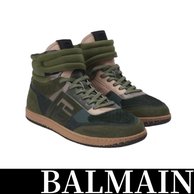 送料関税込【BALMAIN】スワン ミッドトップ トレーナー