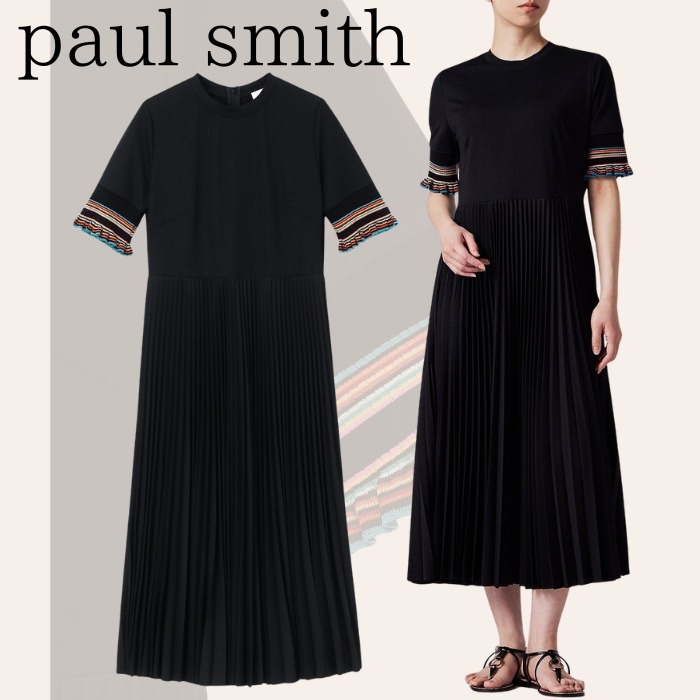 Paul Smith ポールスミス プリーツ ドッキング ワンピース