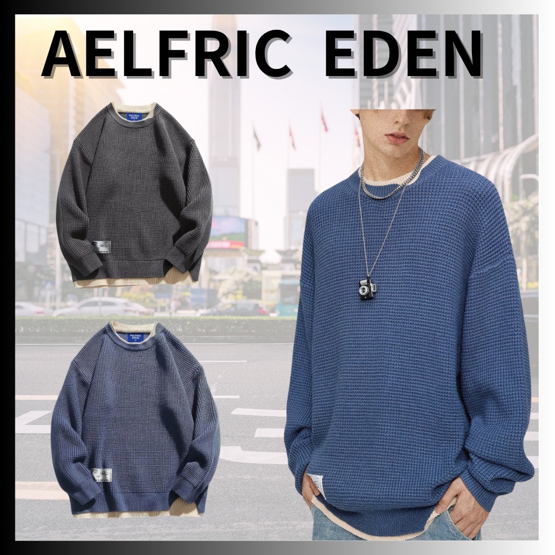 【Aelfric Eden】フェイクツーピースワッフル セーター 送料込