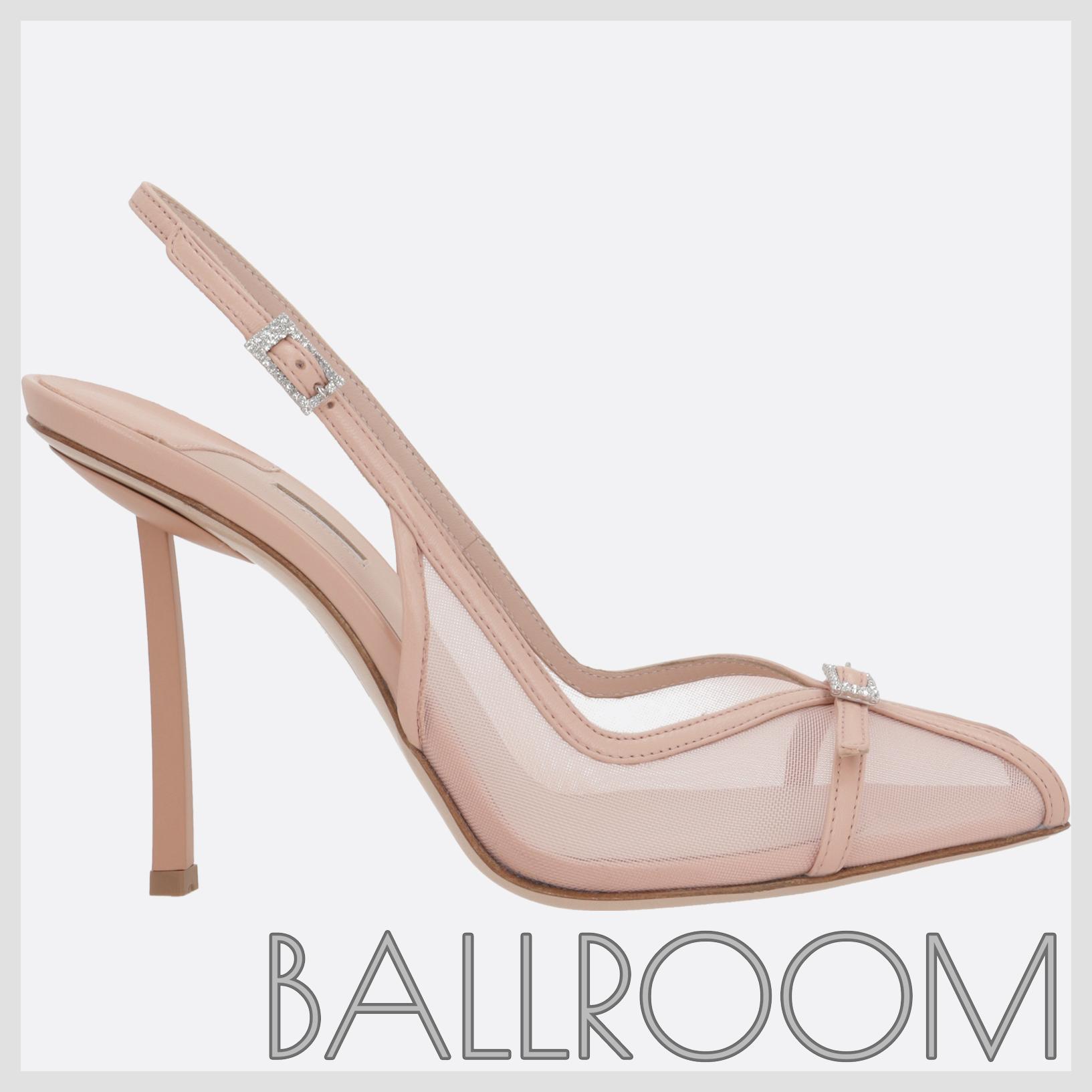 パンプス LE SILLA CHANEL VITTORIA SLINGBACKS IN MESH AND LEATHER