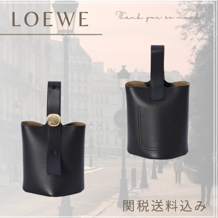【LOEWE】ミニペブルバケット ブラック