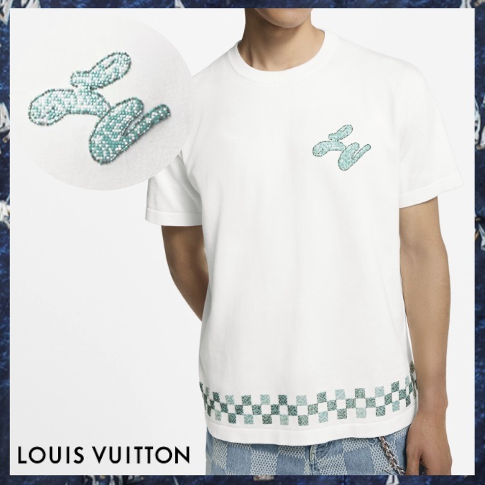 Louis Vuitton《ショートスリーブクルーネック》白 ビーズ 直営
