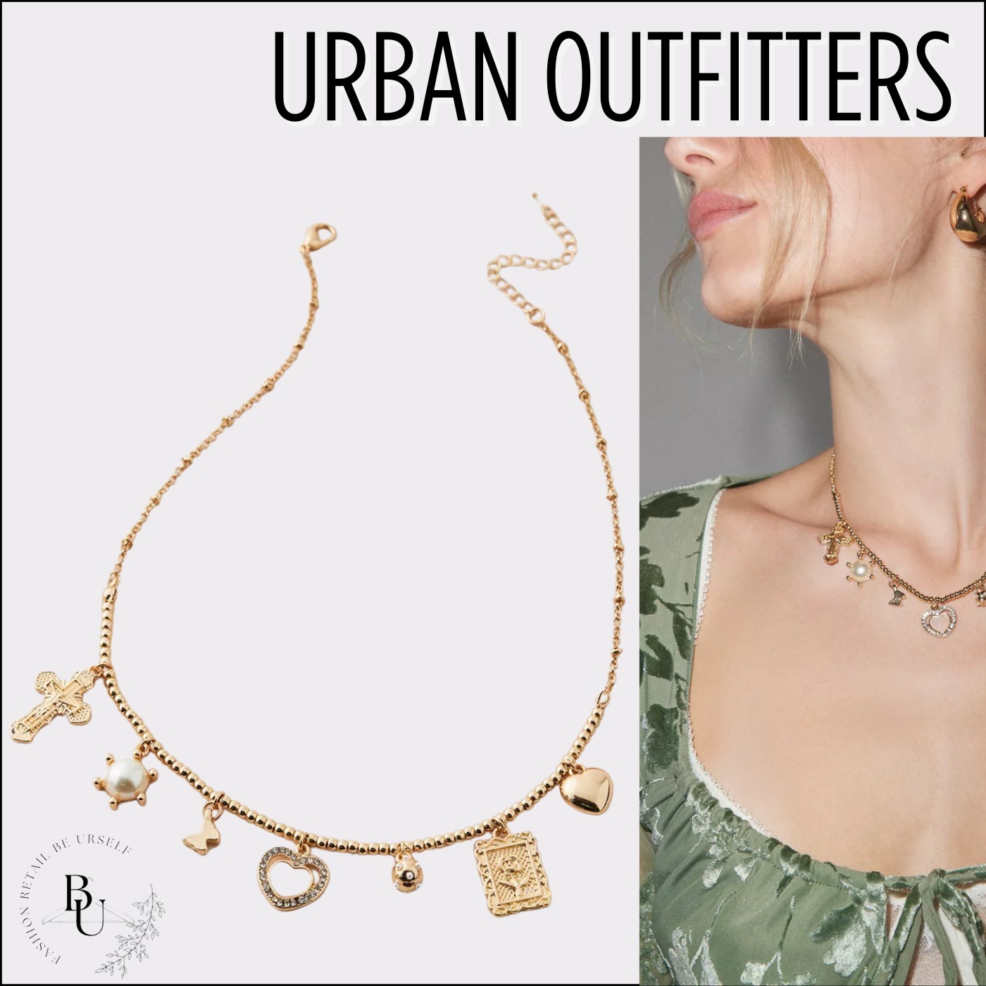 【Urban Outfitters】マルチ ボールビーズ チェーン ネックレス