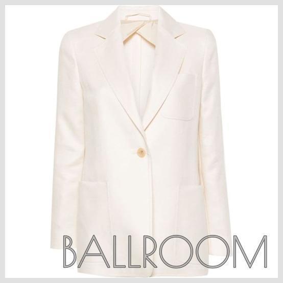 ジャケット MAX MARA LINEN SINGLE-BREASTED BLAZER JACKET