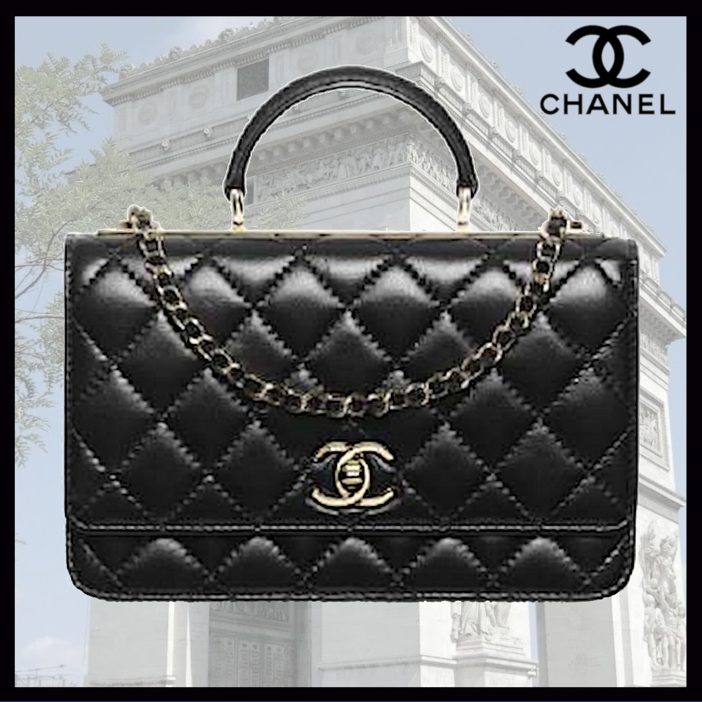 【CHANEL】25B 清楚♪シャネル ハンドル付きチェーンウォレット
