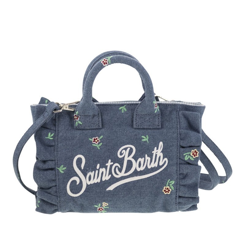 トートバッグ MC2 Saint Barth VANITY MINI VOLANT - Denim handbag