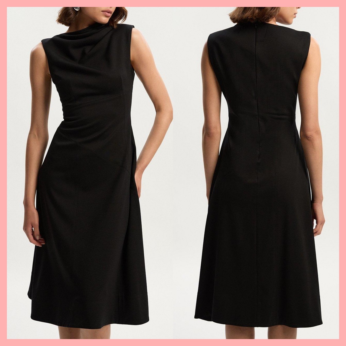 日本未入荷★Karen Millen ノースリーブミモレ丈ワンピース