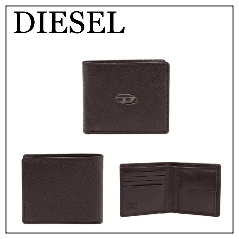 【関税込】DIESEL ディーゼル◆HISSU EVO ロゴ 折りたたみ財布