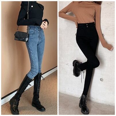 ハイウエストスキニーデニムパンツ3色