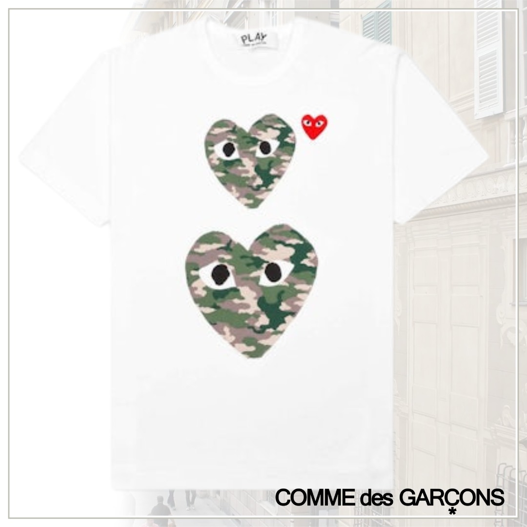 大人気♪【COMME des GARCONS】Double Heart T-shirt