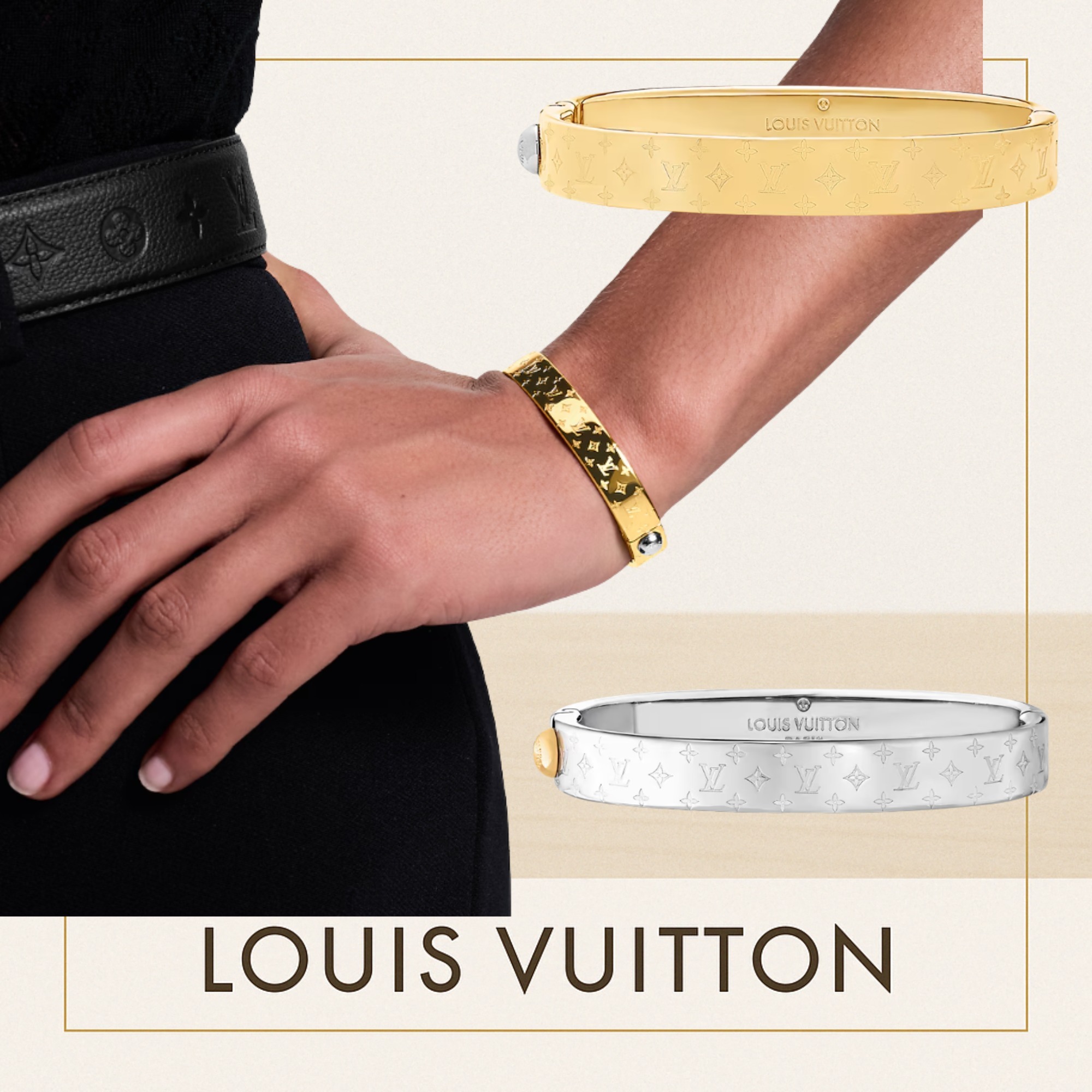 【LOUIS VUITTON】カフ・ナノグラム 人気完売モデル