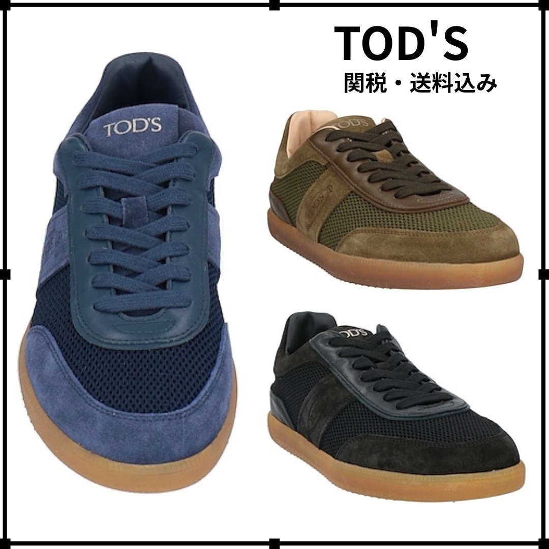 関税*送料込★TOD'S★メッシュ生地 ローカットスニーカー