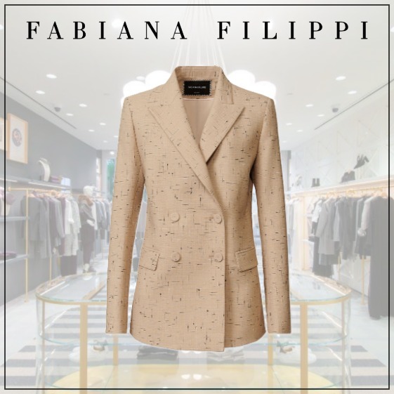 【FABIANA FILIPPI】テーラリングのダブルブレストジャケット