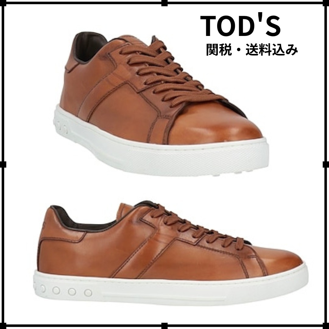 関税*送料込★TOD'S★ローカットスニーカー レースアップ レザー