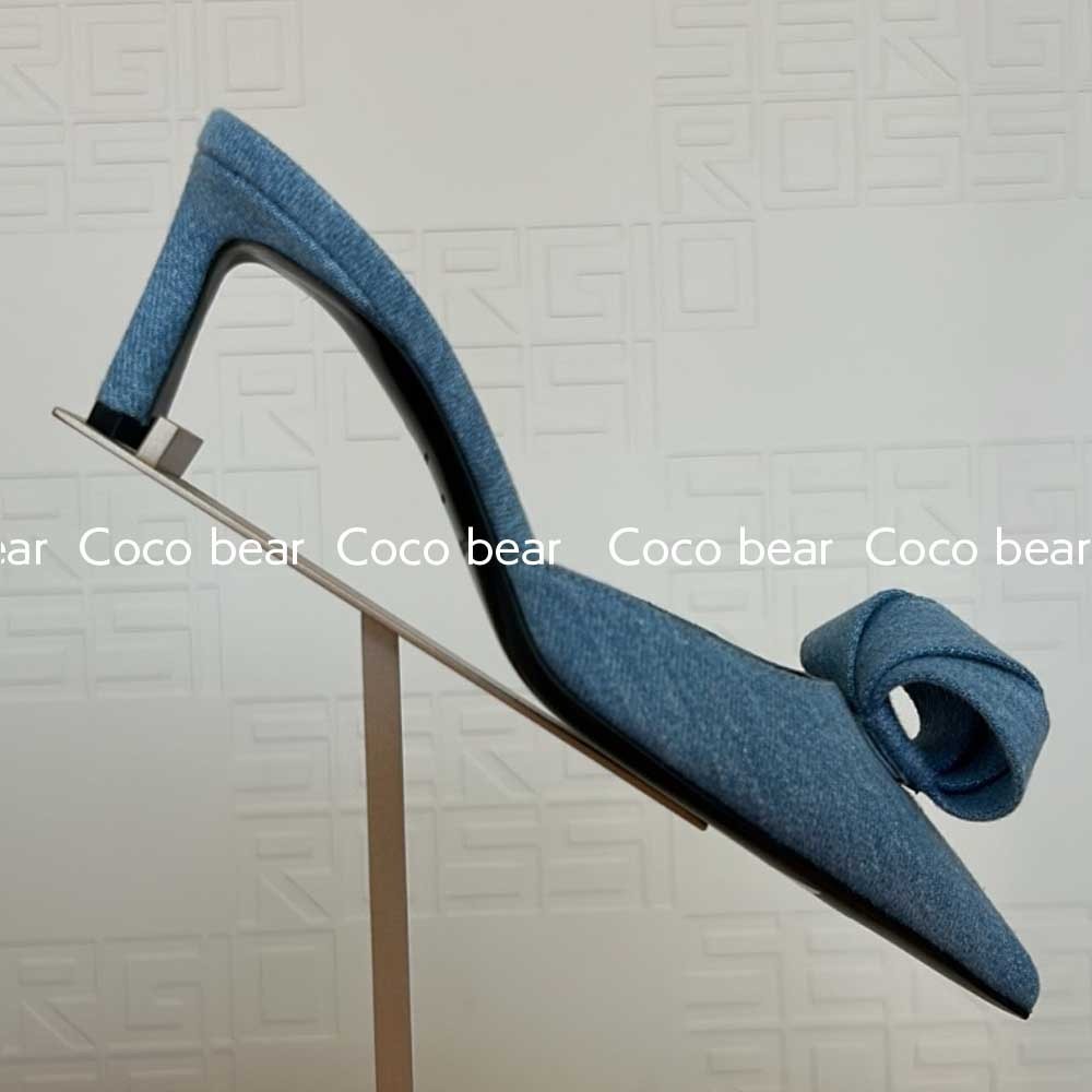 ☆Sergio Rossi☆セール! Sr Bigoudi Sabot HH060 Jeans blue