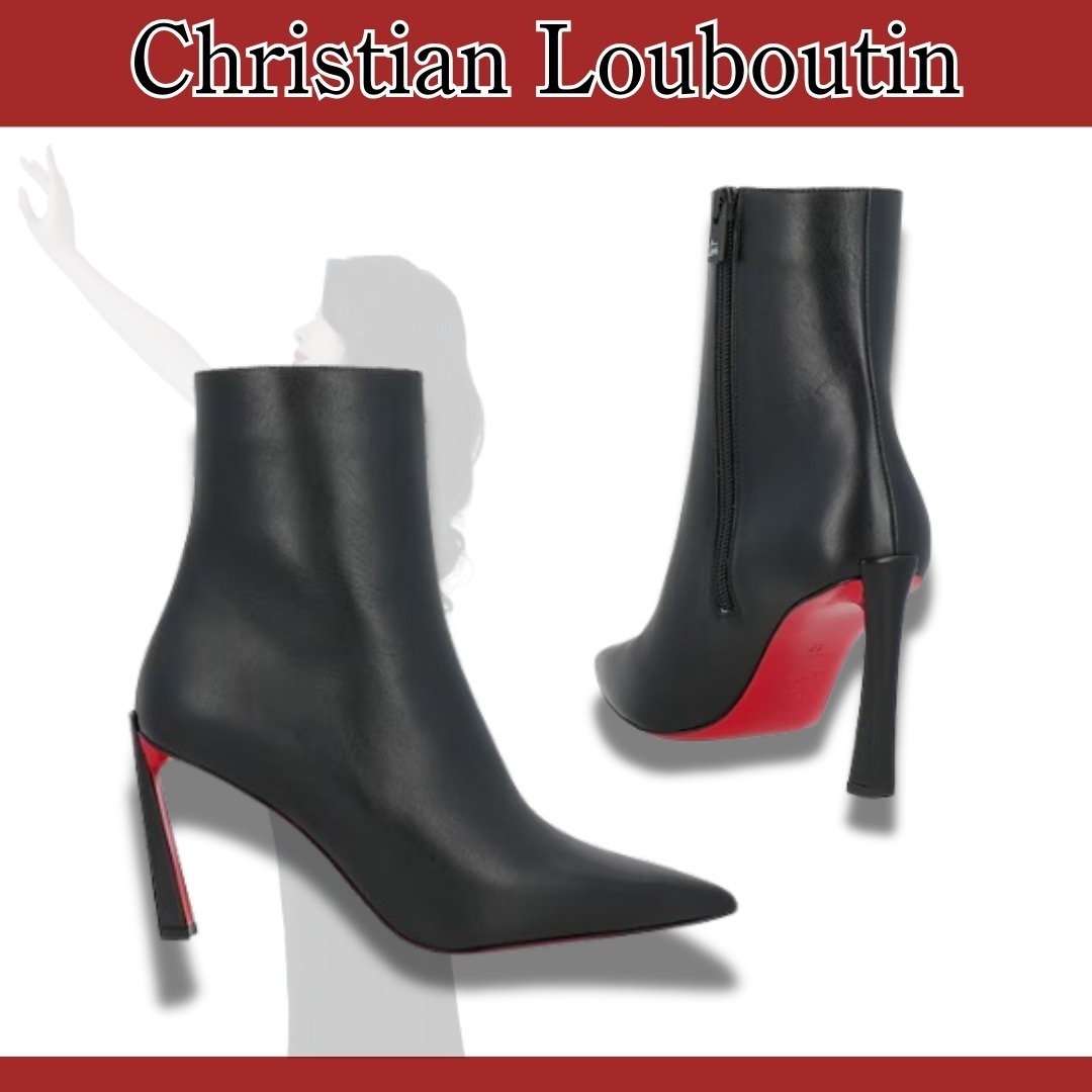 最後の1点【Christian Louboutin】ショートブーツ レザー 無地