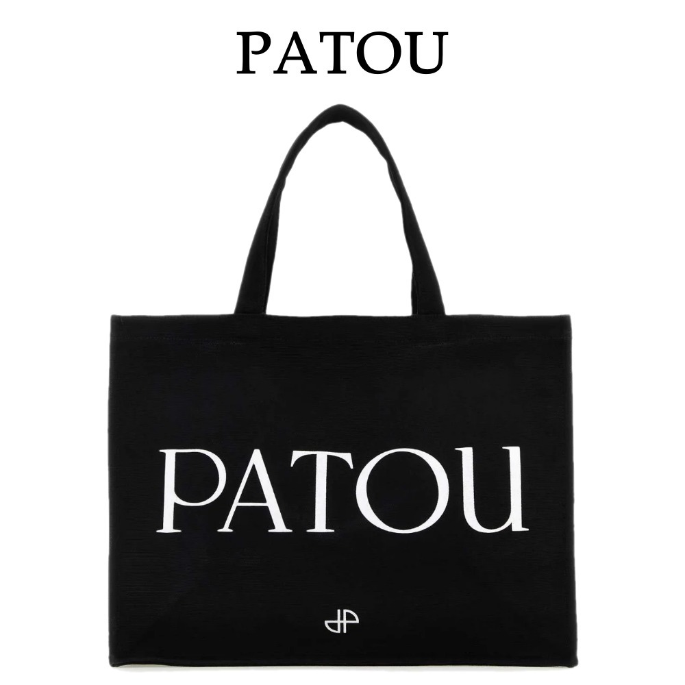 【Patou】Patou ロゴプリント トップハンドルバッグ
