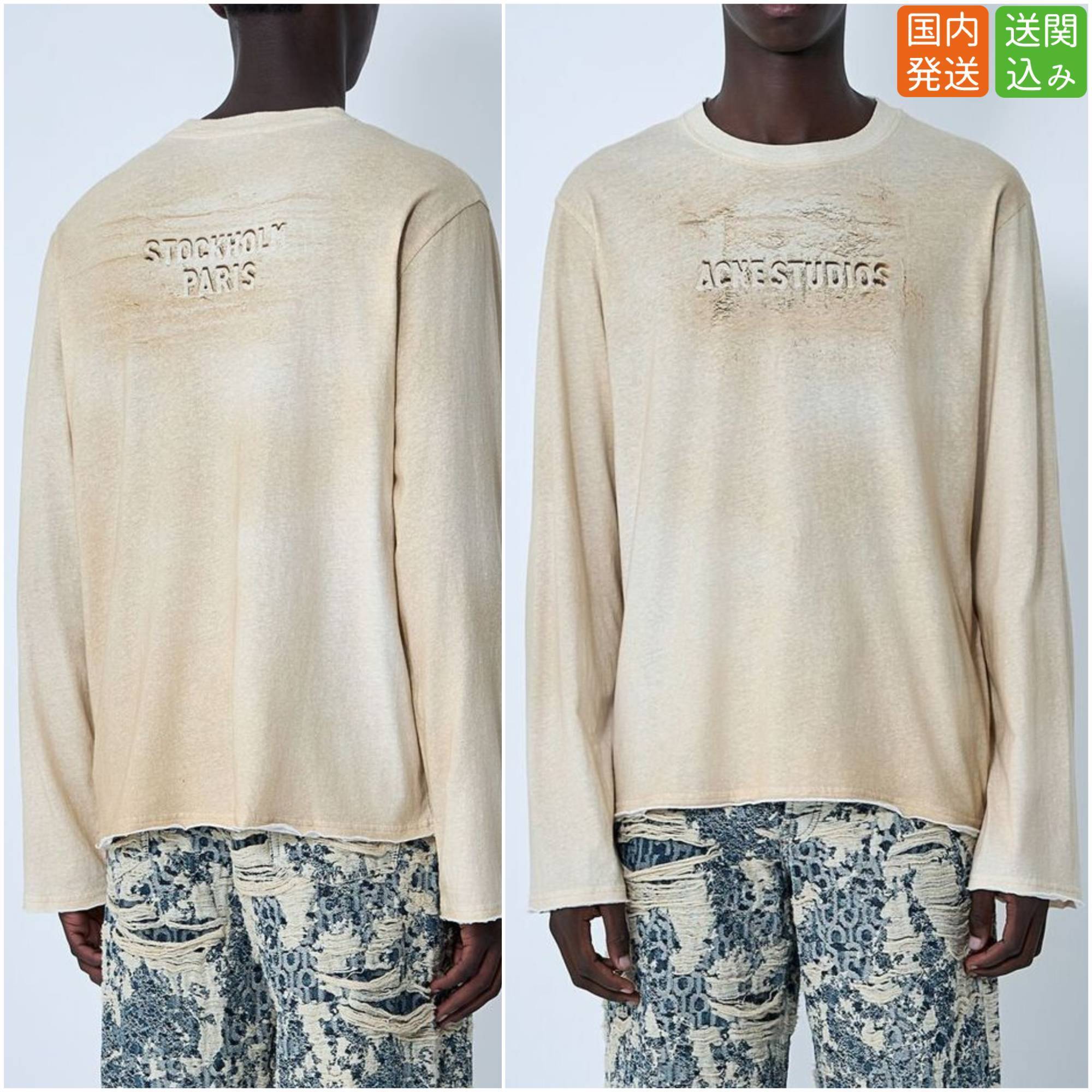 Acne Studios★ロゴ長袖Tシャツ ロンＴ 送関込み