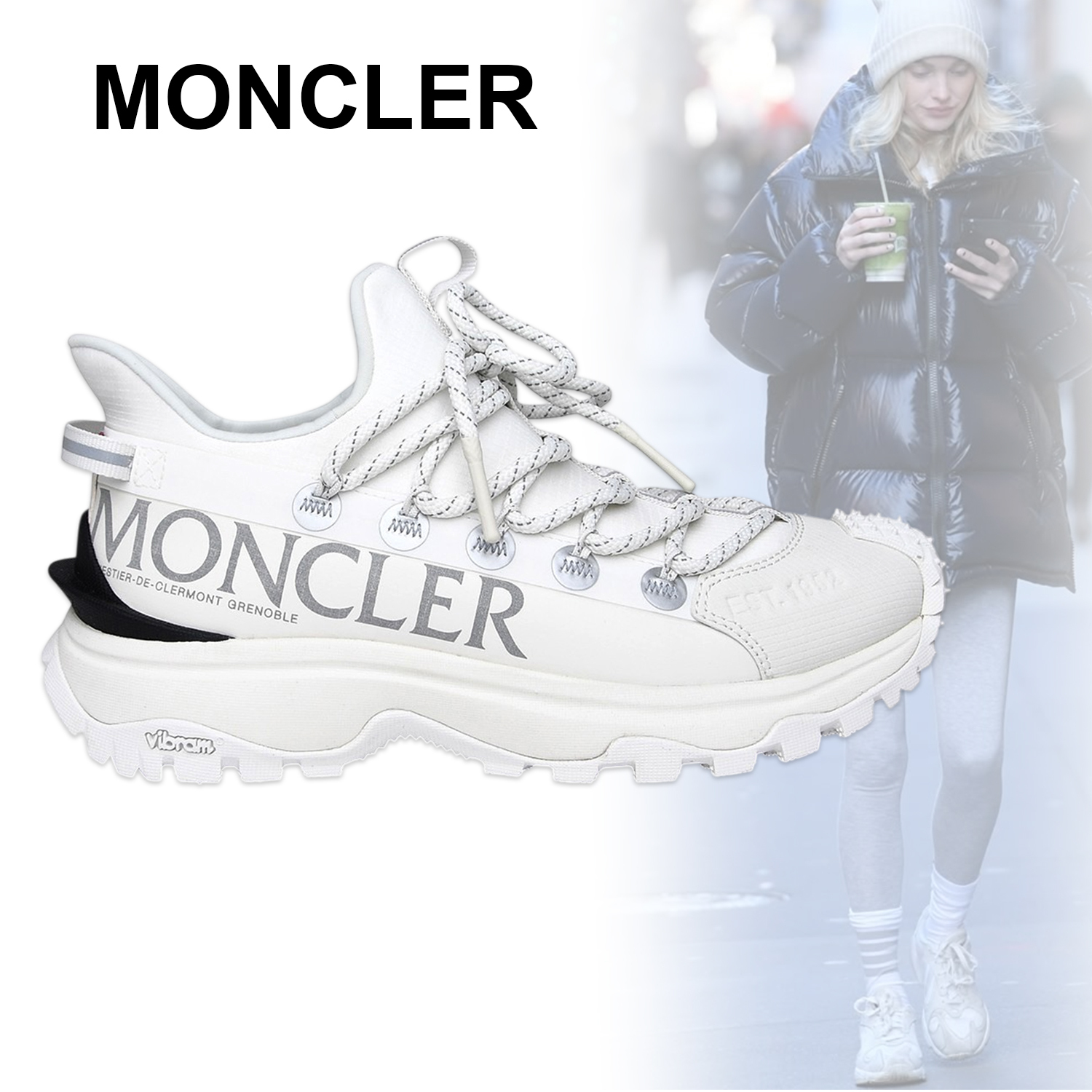 ◆MONCLER◆ ロゴ ホワイト スニーカー