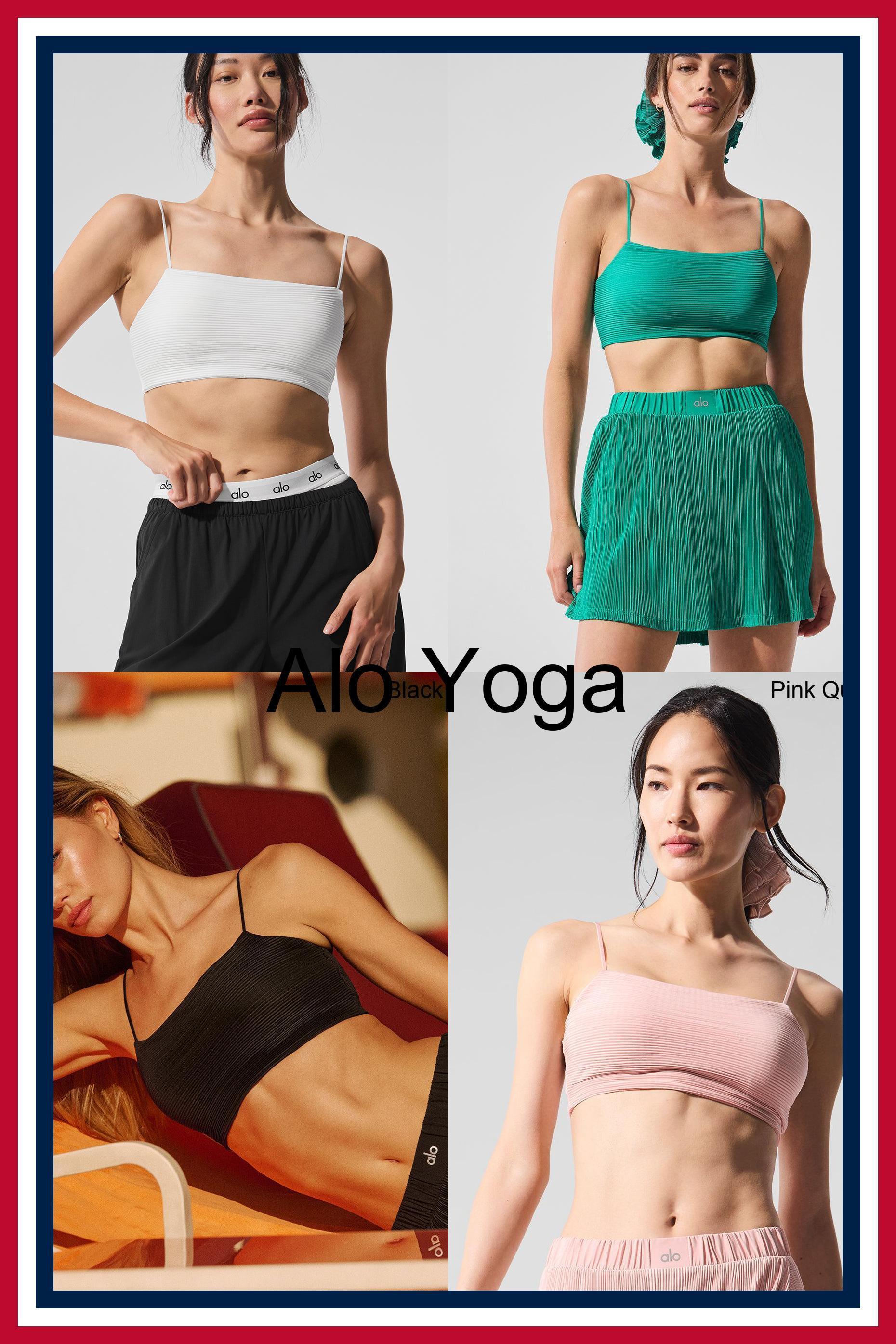 ブラジャー [Alo Yoga] Micro Plisse Game On Bra