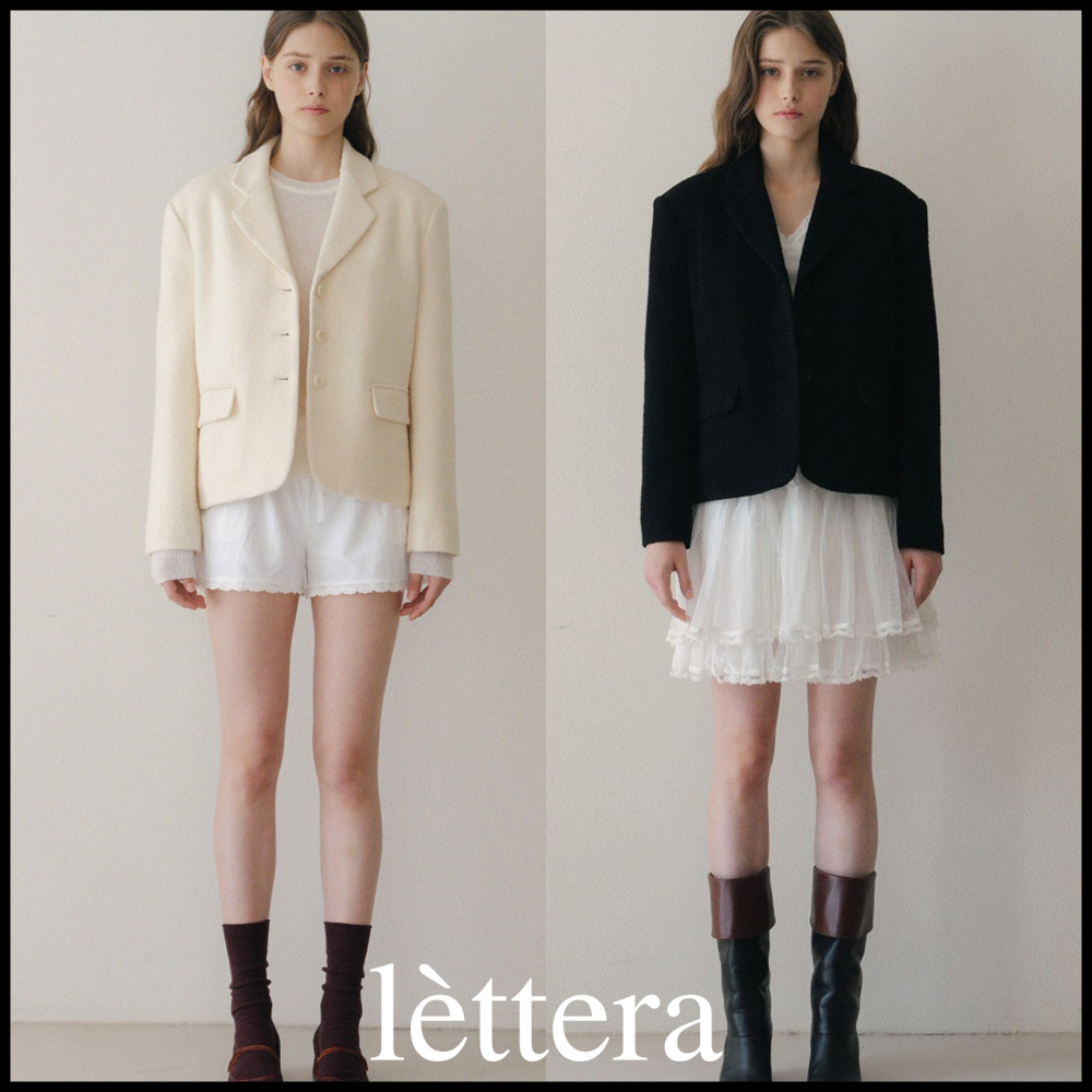 LETTERA ■ Wool Alpaca Crop Jacket