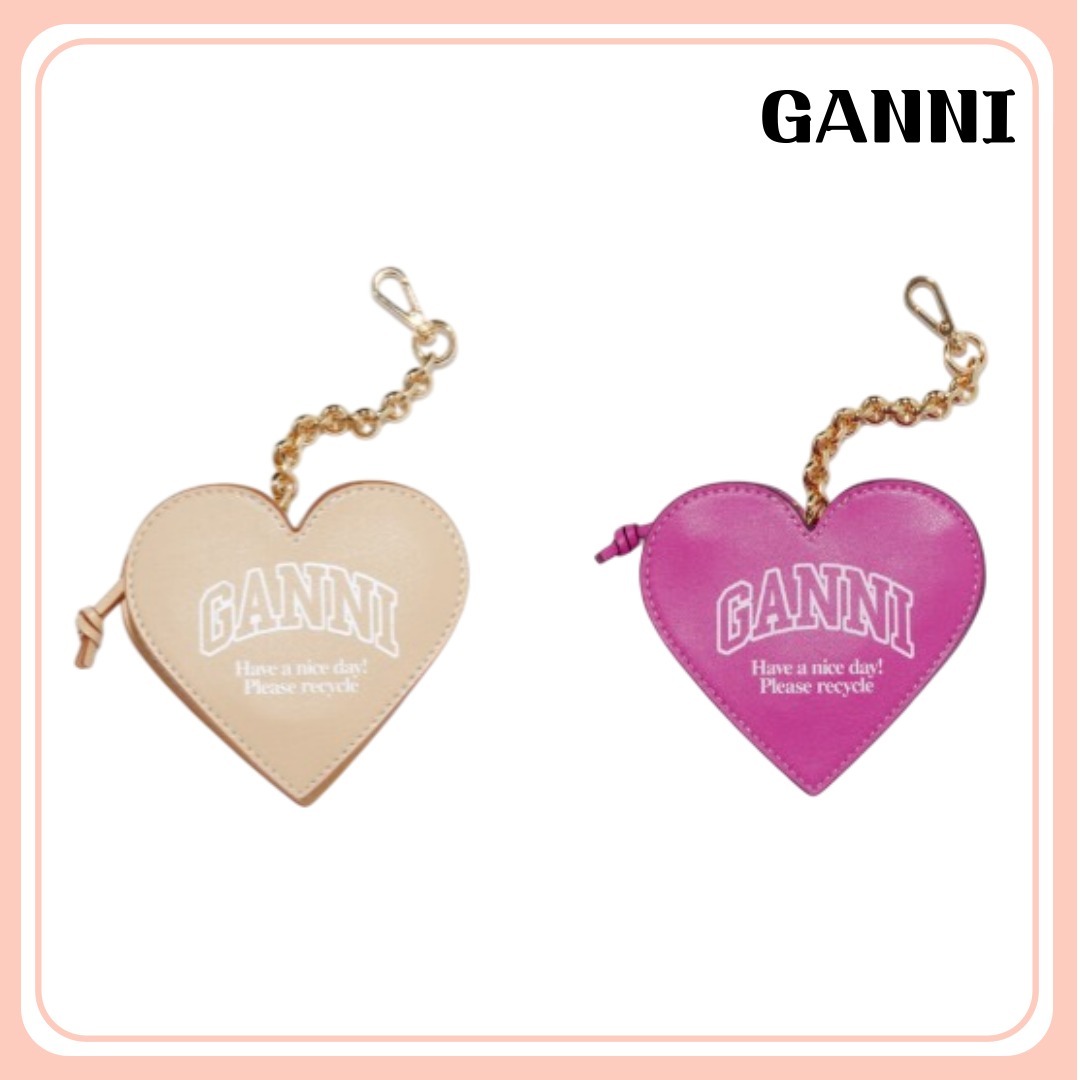[GANNI] ファニーハートジッパーコイン財布