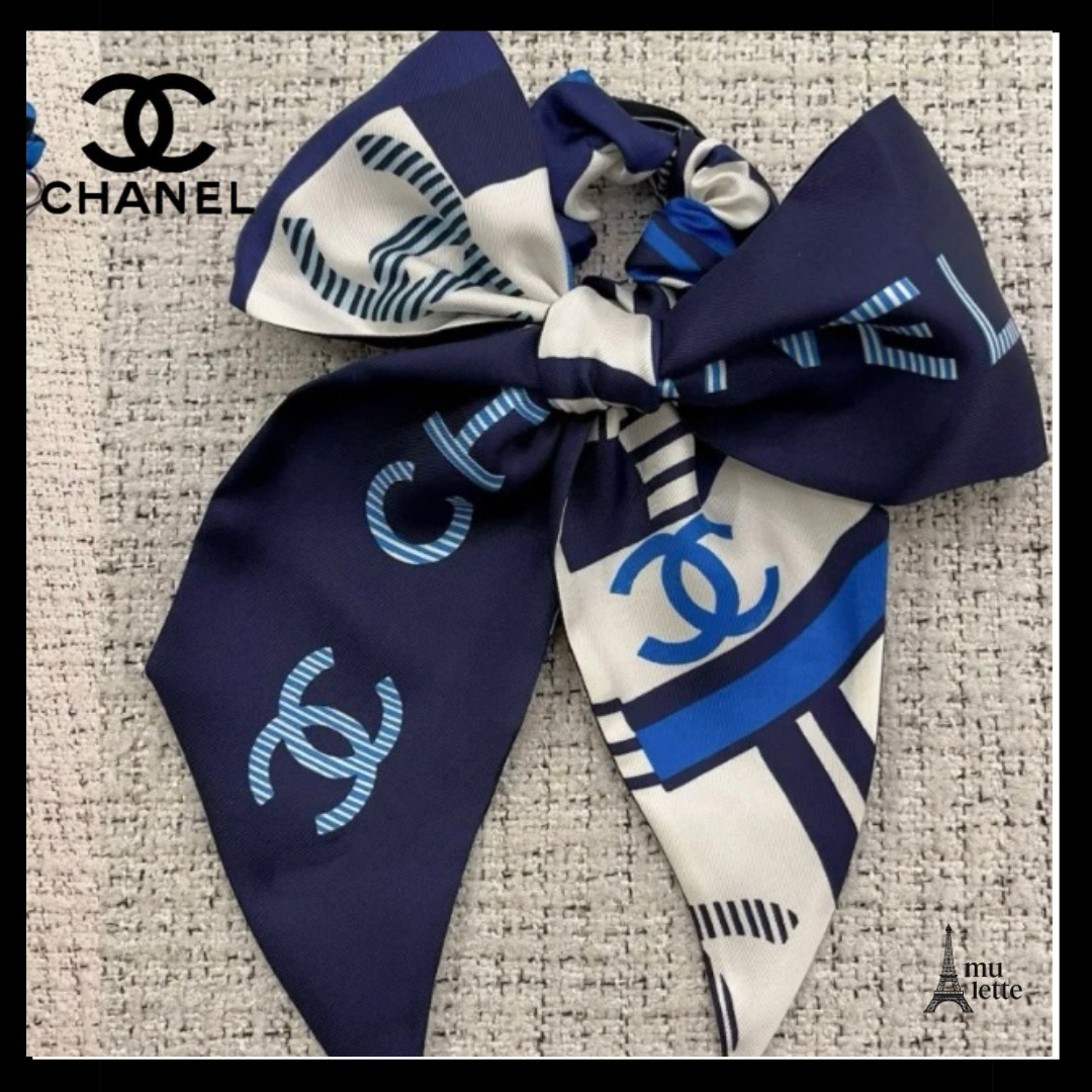 エレガント♪【CHANEL】ヘアアクセサリー シュシュ リボン