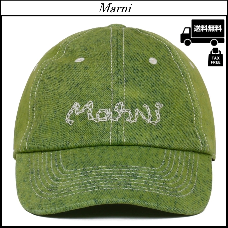 【MARNI】ロゴ刺繍 ベースボールキャップ