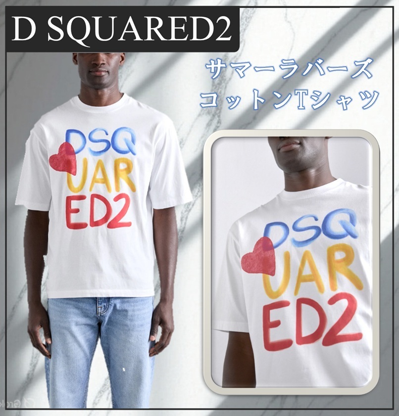 【DSQUARED2】サマーラバーズ コットン Tシャツ