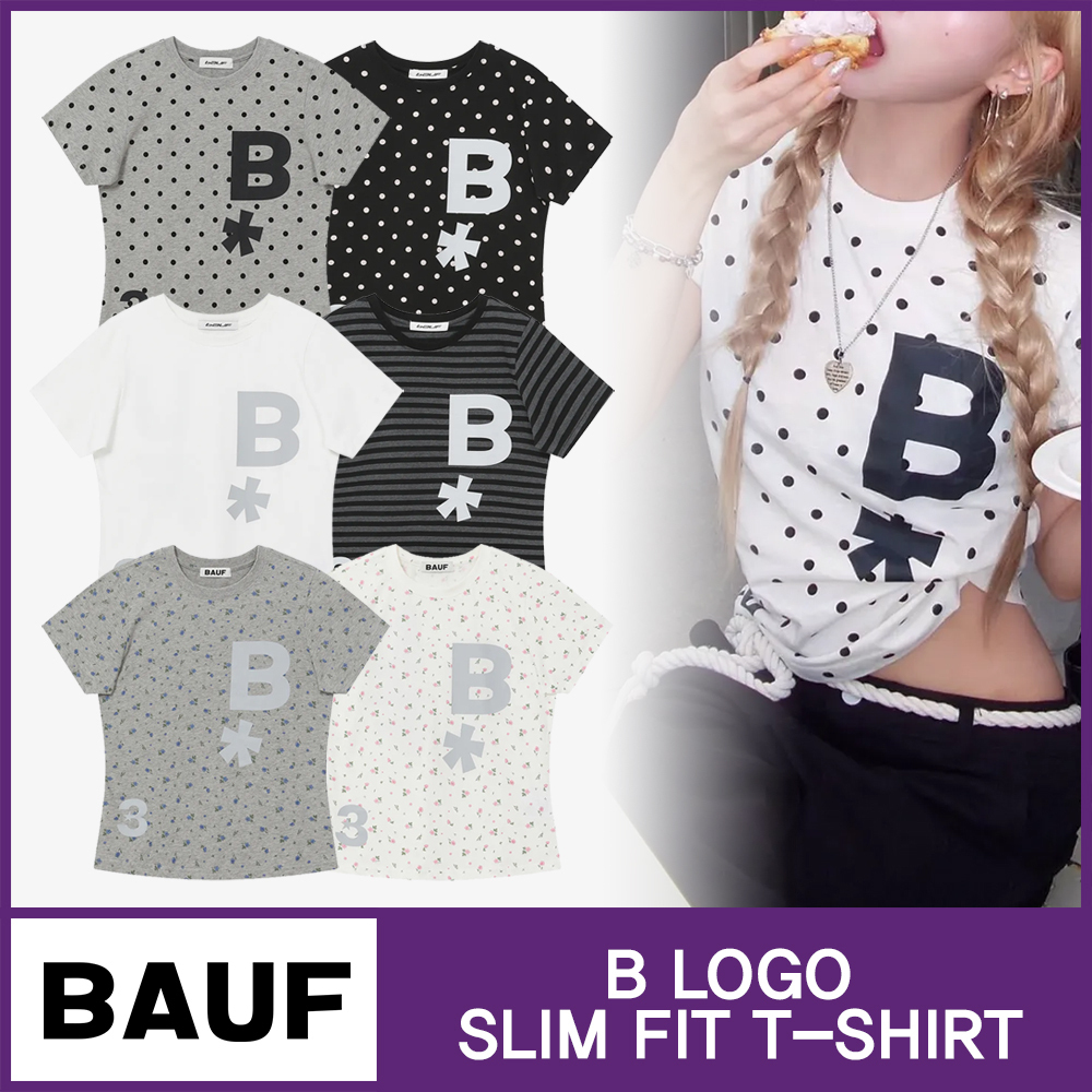 ★BAUF★B logo Slim Fit T-shirt★