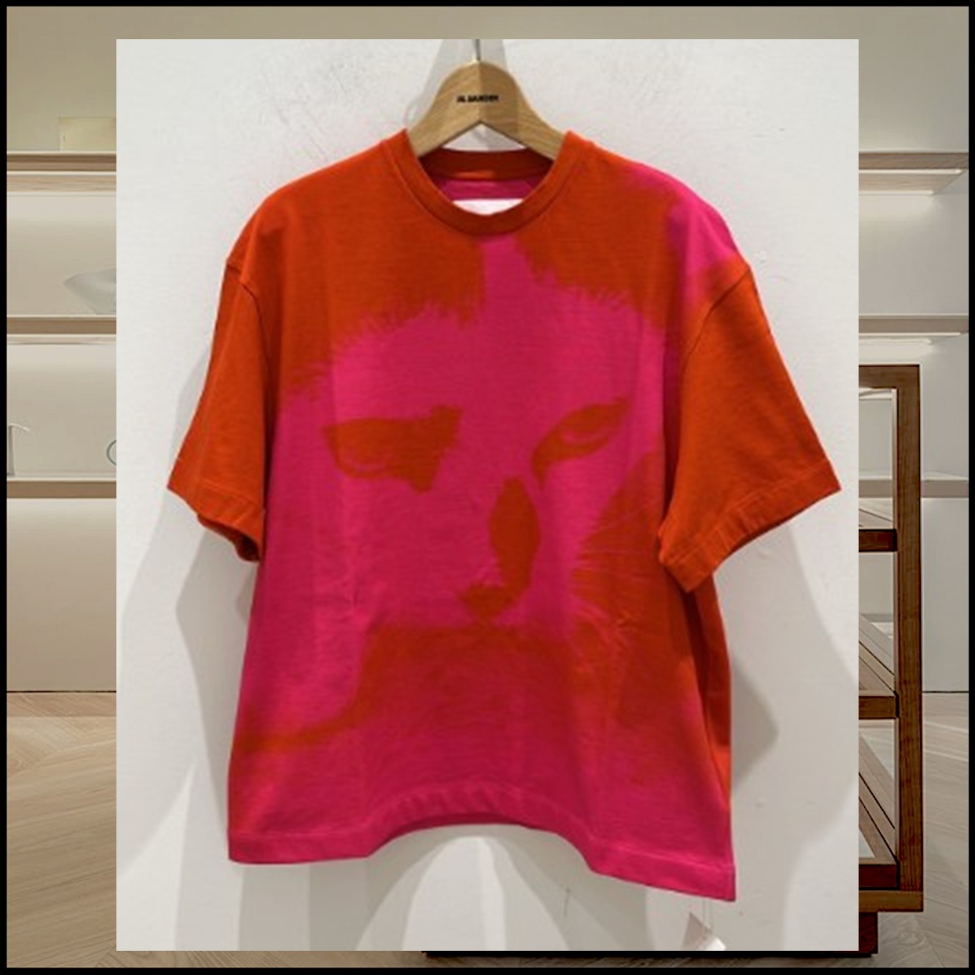 直営店☆JIL SANDER☆ クルーネック コットン デザインTシャツ