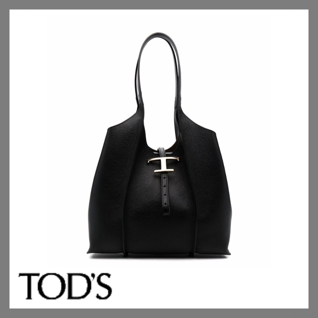 関税込！【TOD'S】T タイムレス レザー ショッピングバッグ
