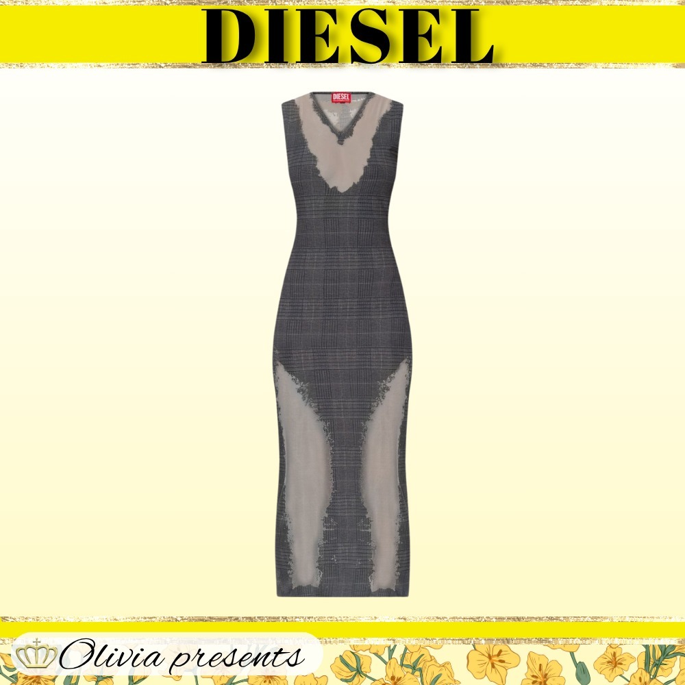 DIESEL>>ディーゼル D-Myliane チェック柄ドレス