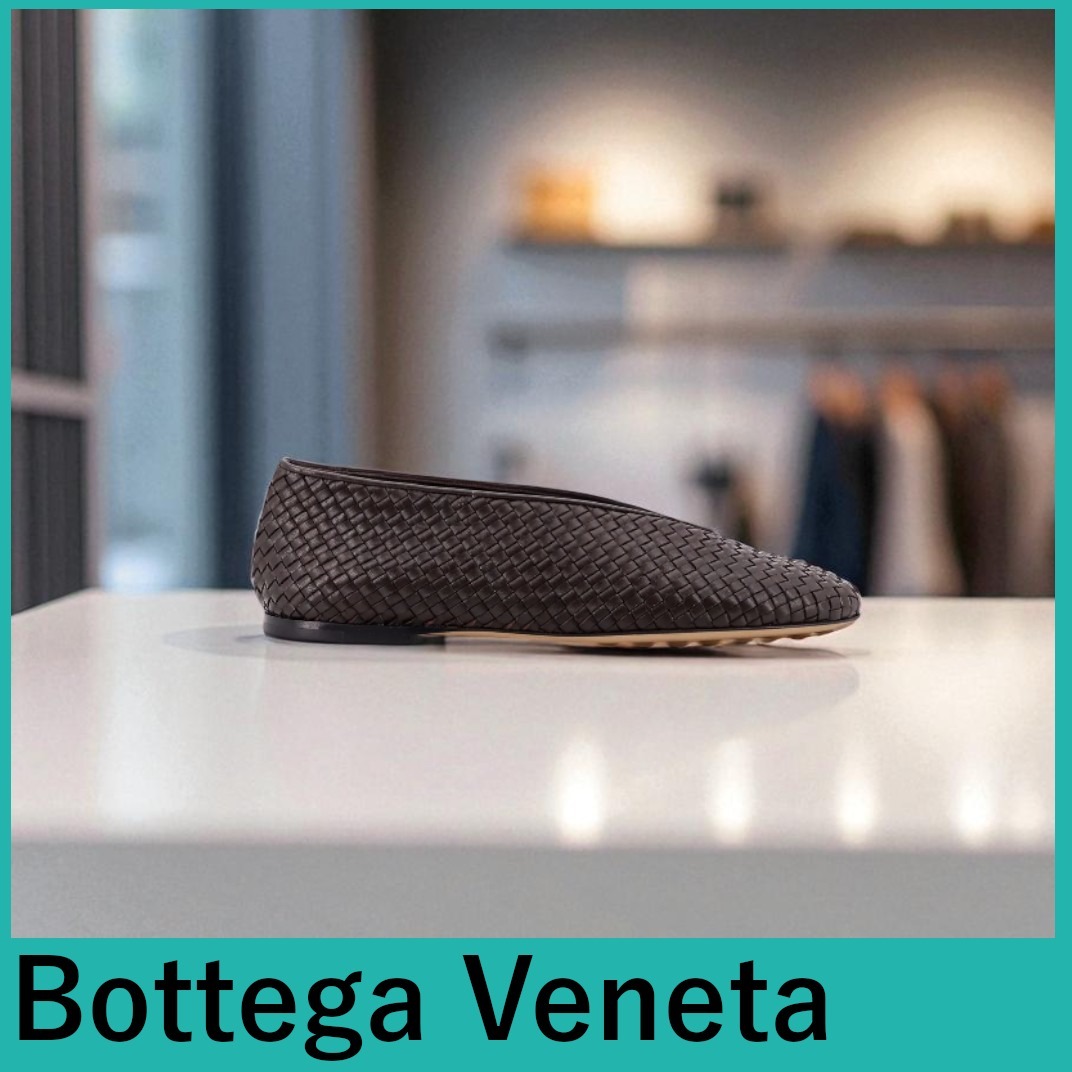 BOTTEGA VENETA★ローザ織革バレリーナ