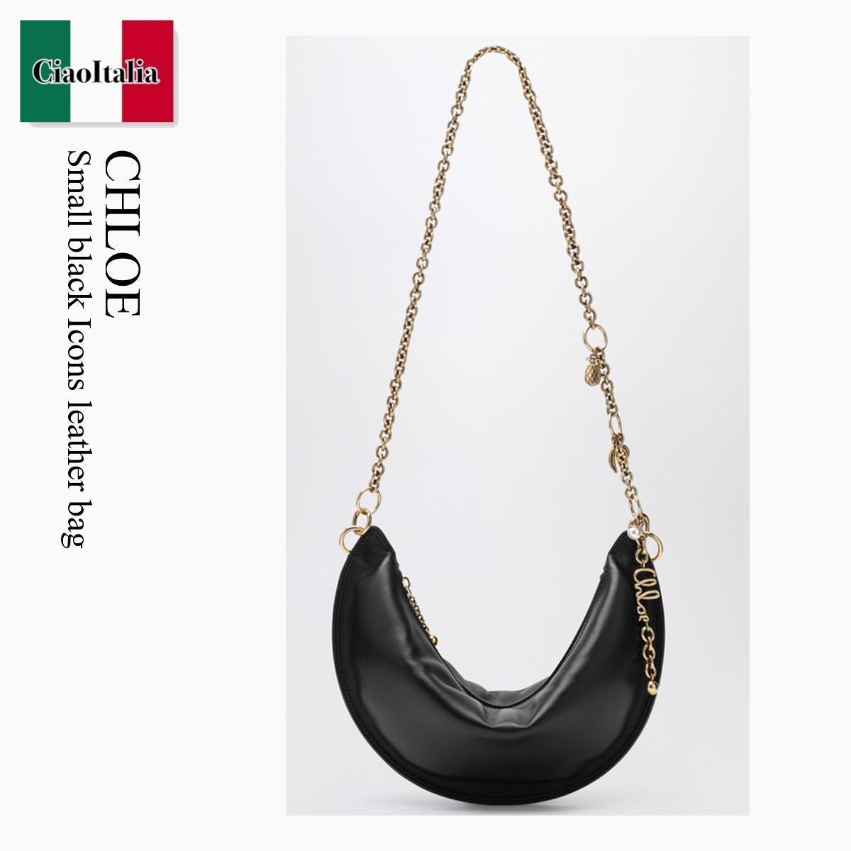 ショルダーバッグ・ポシェット Chloe Small Black Icons Leather Bag
