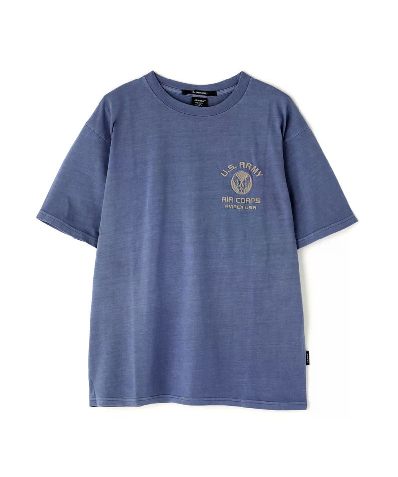 国内発送☆AVIREX☆FADE WASH EMBROIDERY T-SHIRT U.S.AAC