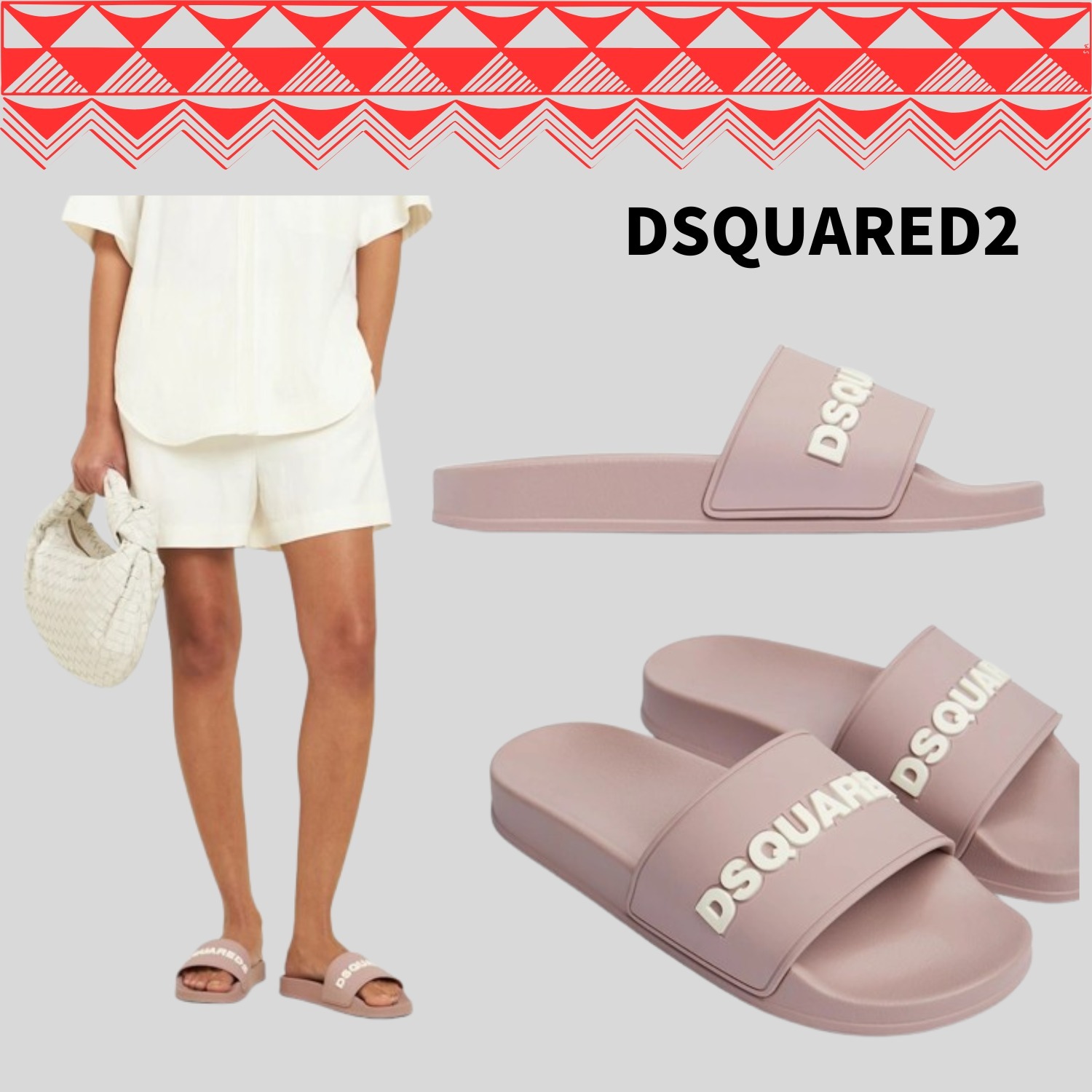 ロゴ プールスライド/DSQUARED2