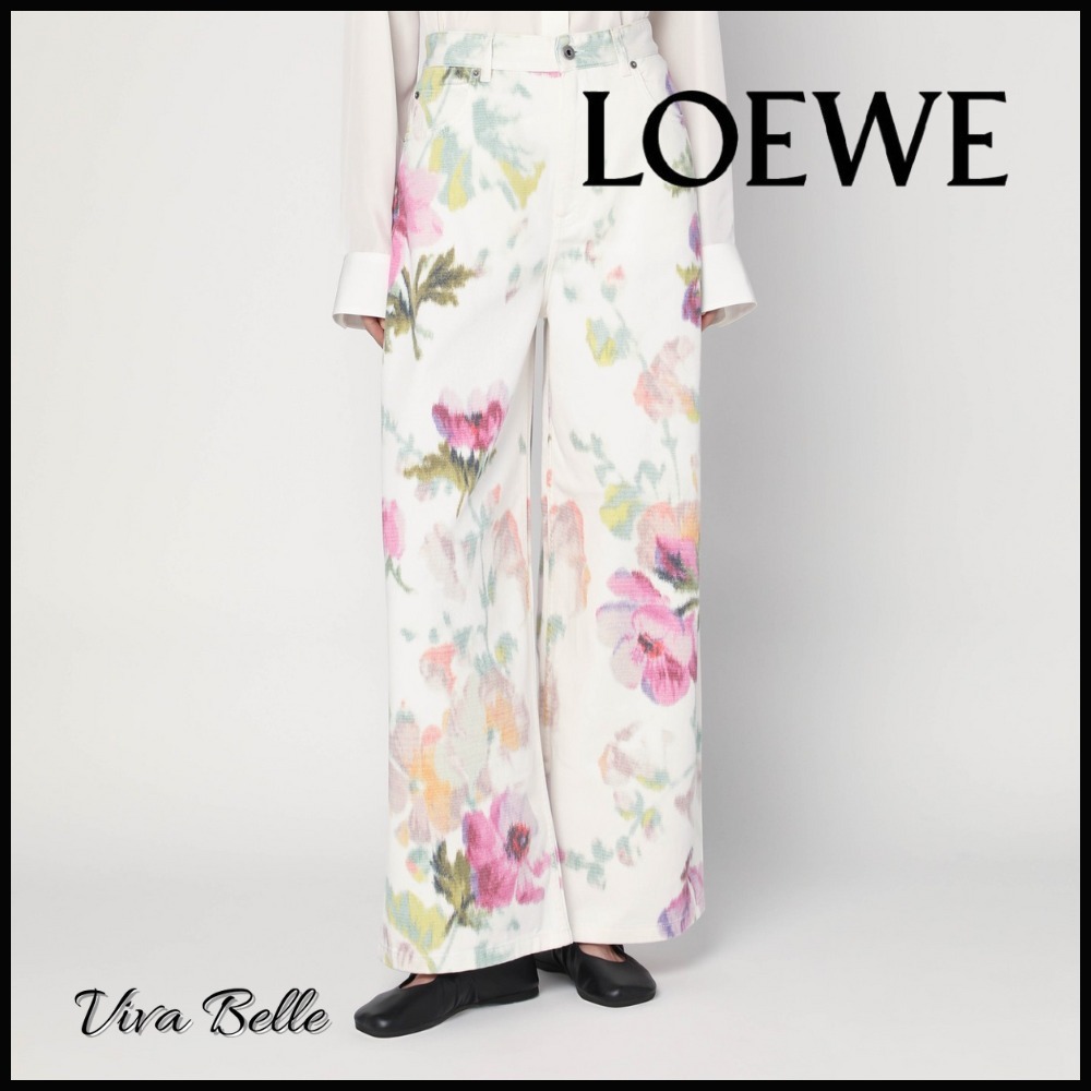 【穿くアート】LOEWE《フローラルデジタルプリント ジーンズ》