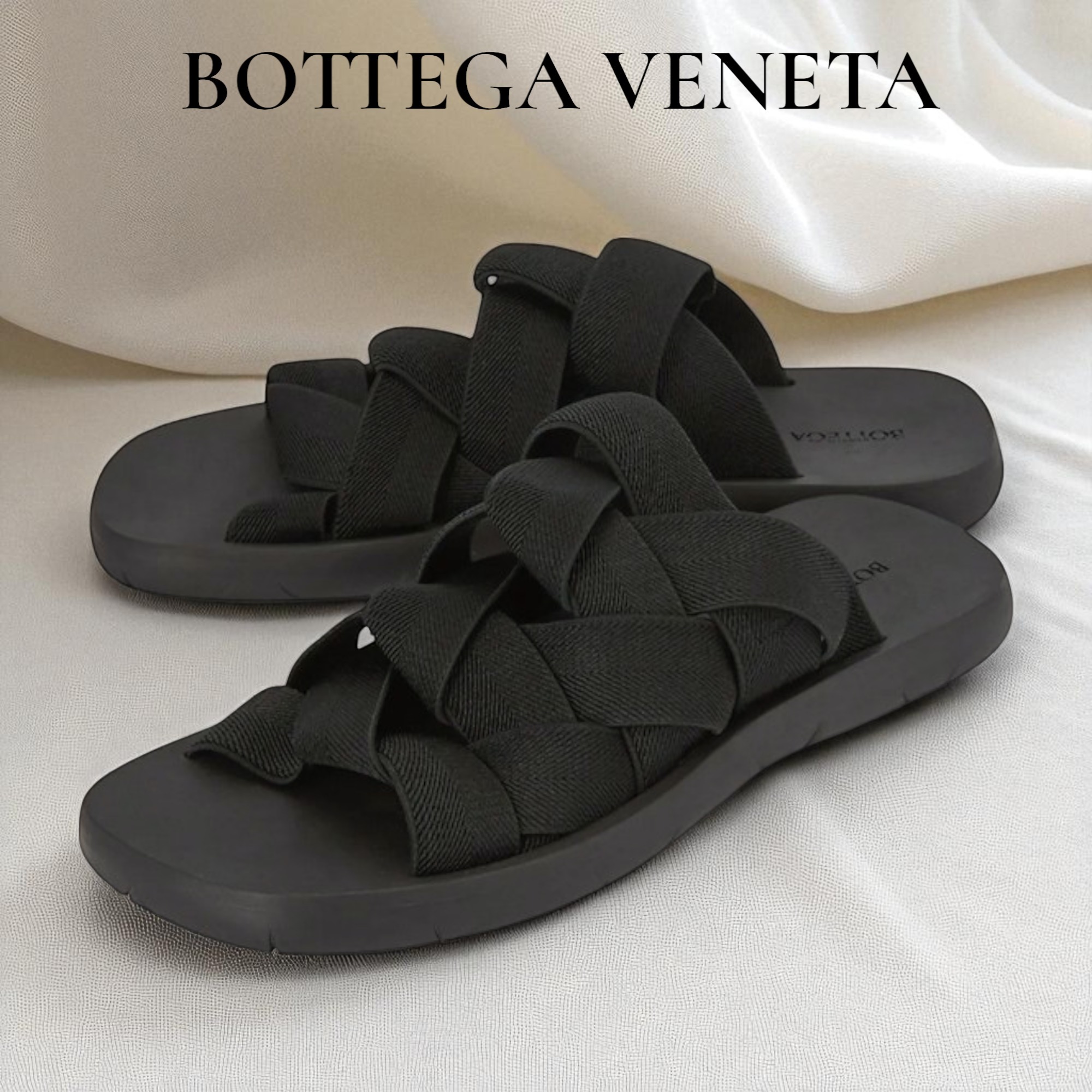 BOTTEGA VENETA PLAT MULE BLACK★送料込