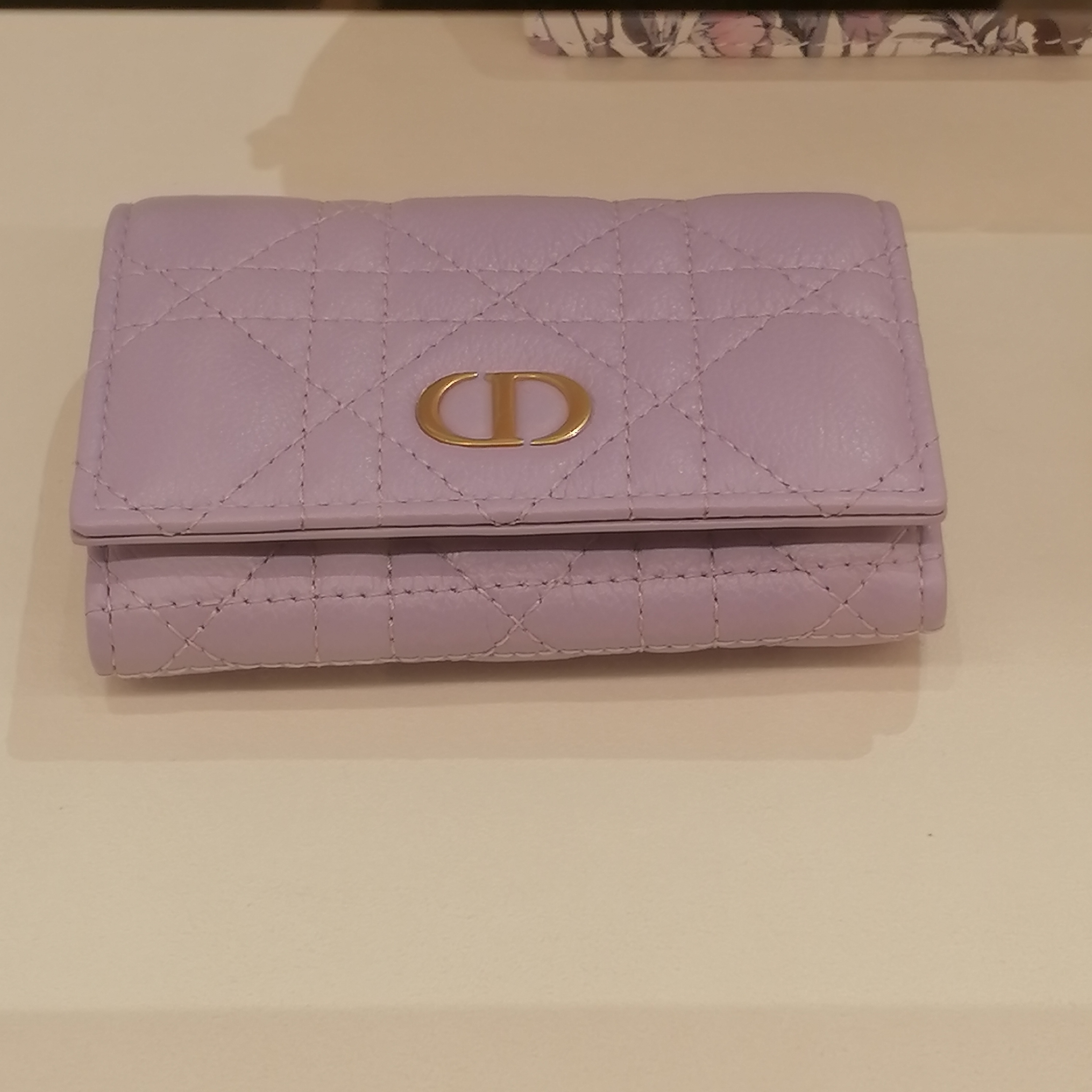 Dior ディオール Caro Glycine ウォレット アンティークピンク