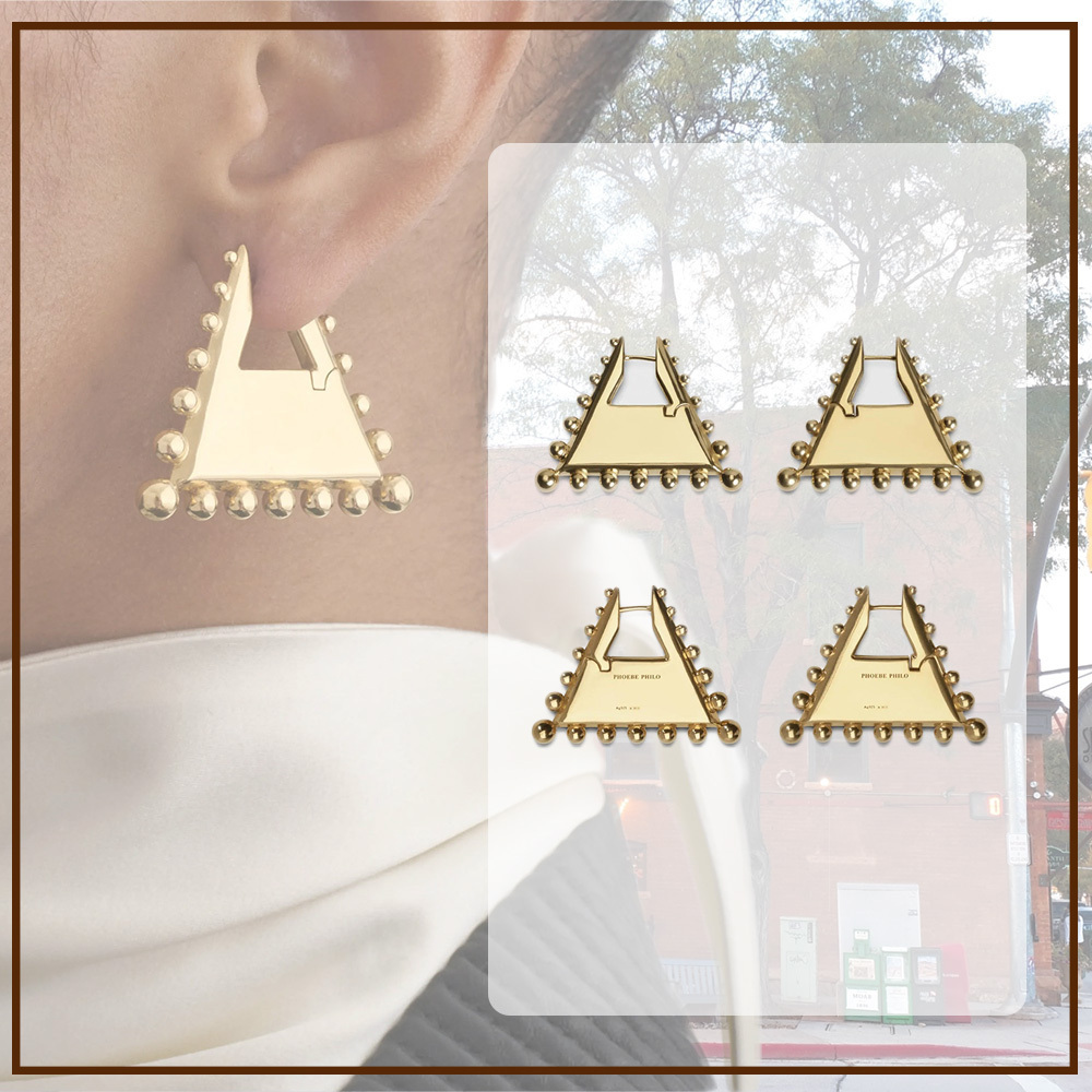 【エレガントに耳元を飾る】PHOEBE PHILO ボブピラミッド ピアス