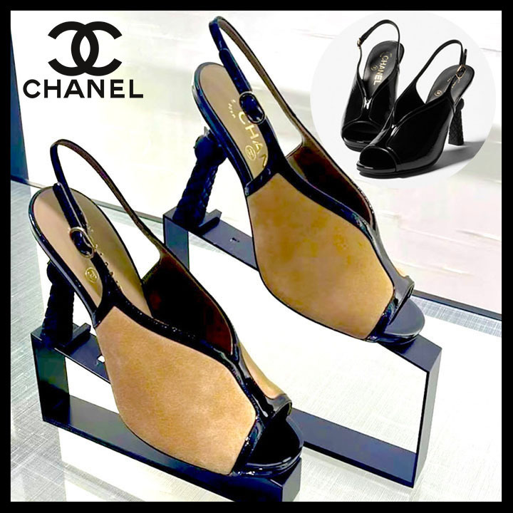 【美しいデザインで美脚効果♡】CHANEL サンダル