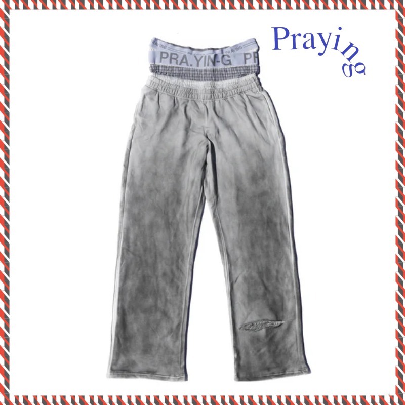 【Praying】White Boxer Sweats
