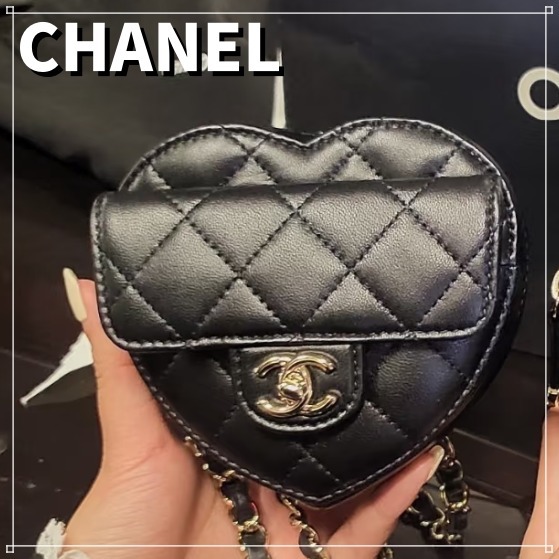 即完売予感 CHANEL チェーン ハート バッグ 25B限定 ミニ