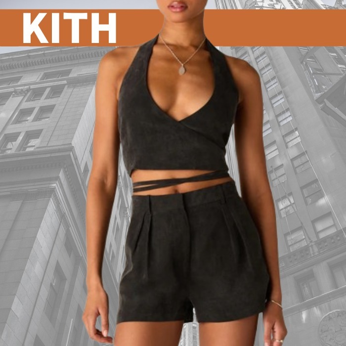 魅力を引き出す☆【KITH】ホルターネックとパンツのセットアップ