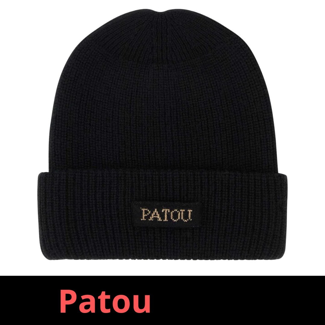 Patou ロゴ刺繍入りターンアップブリムビーニー☆関税・送料込み