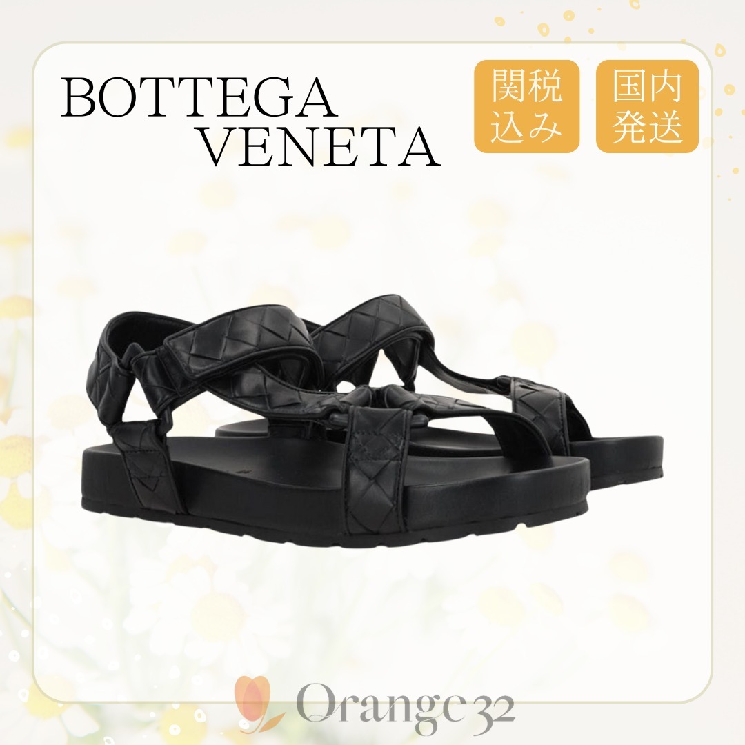 【BOTTEGA VENETA】レザー TRIP トリップ サンダル ブラック