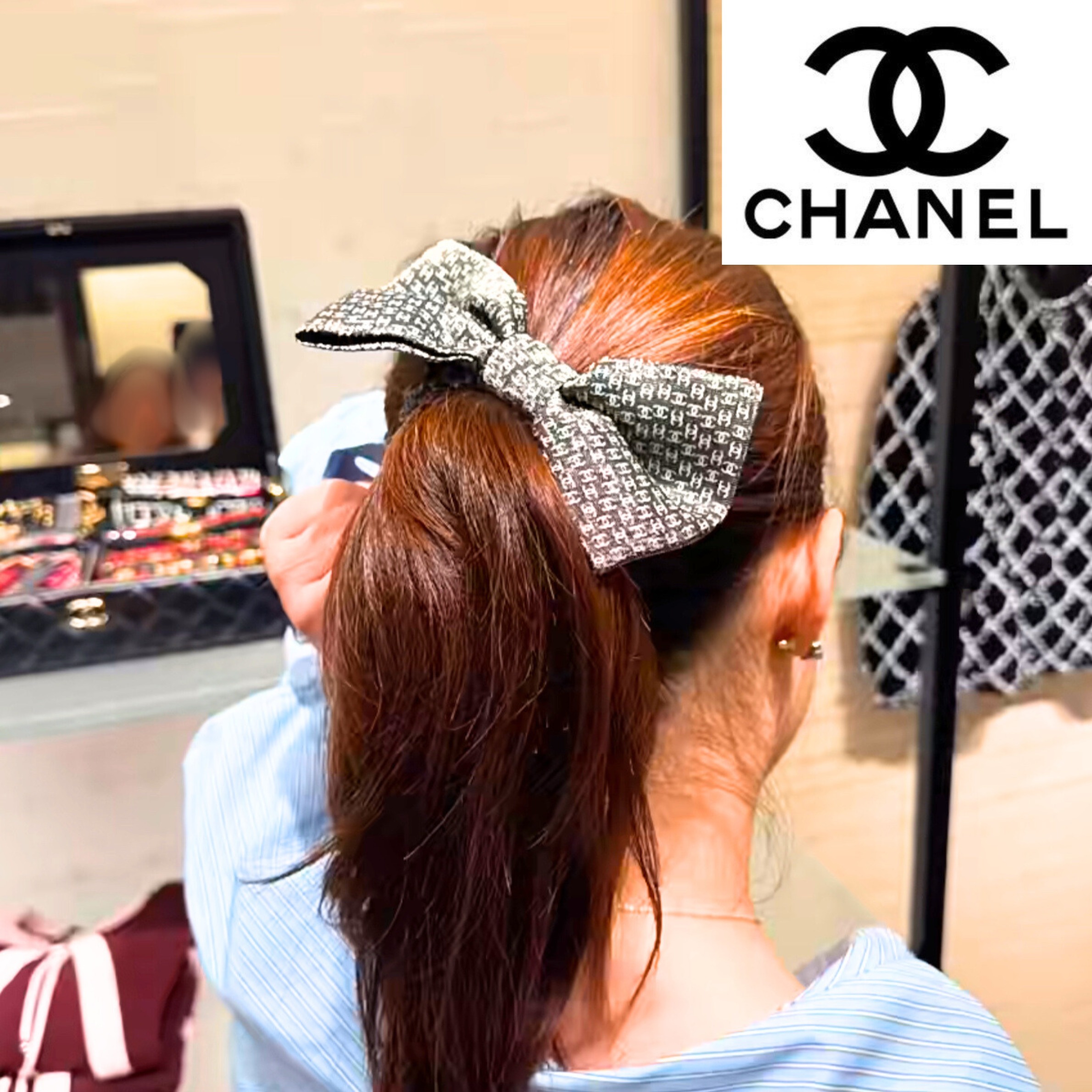 【大きめリボンが可愛らしい】CHANEL ヘアアクセサリー